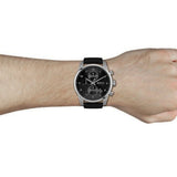 Hugo Boss Skymaster Black Dial Black Leather Strap Watch for Men - 1513782 Authentic Buy Shop Now