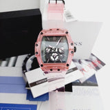 Guess Sporting Black Dial Pink Rubber Strap Watch for Men - GW0032G1 Authentic Buy Shop Now