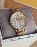 Michael Kors Portia Quartz Gold Dial Gold Steel Strap Watch For Women - MK3886 Authentic Buy Shop Now