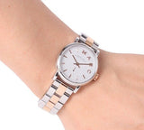 Marc Jacobs Baker White Dial Two Tone Steel Strap Watch for Women - MBM3331 Authentic Buy Shop Now
