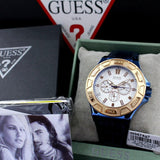 Guess Force Multi Function White Dial Blue Leather Strap Watch For Men - W0674G7 Authentic Buy Shop Now