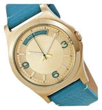 Marc Jacobs Baby Dave Gold Dial Blue Leather Strap Watch for Women - MBM1263 Authentic Buy Shop Now