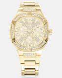 Guess Duchess Quartz Gold Dial Gold Steel Strap Watch For Women - GW0558L2 Authentic Buy Shop Now