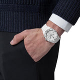 Emporio Armani Ceramic Chronograph White Dial White Ceramic Strap Watch For Men - AR1424 Authentic Buy Shop Now