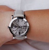 Burberry Heritage Grey Dial Beige Leather Strap Unisex Watch - BU1754 Authentic Buy Shop Now