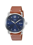 Fossil Commuter Blue Dial Blue Leather Strap Watch for Men - FS5325 Authentic Buy Shop Now