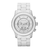 Michael Kors Oversize White Dial White Steel Strap Watch for Men - MK8108 Authentic Buy Shop Now