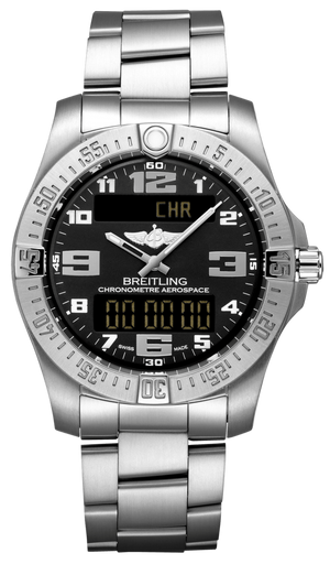 Breitling Aerospace Evo Black Dial Silver Steel Strap Watch for Men - E79363101B1E1 Authentic Buy Shop Now