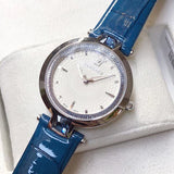 Versace Olympo Gleam White Dial Green Leather Strap Watch for Women - VAN020016 Authentic Buy Shop Now