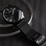 Guess Richmond Black Dial Black Mesh Bracelet Watch for Men - W1263G3 Authentic Buy Shop Now