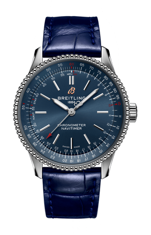 Breitling Navitimer Automatic 35 Blue Dial Blue Leather Strap Watch for Men - A17395161C1P1 Authentic Buy Shop Now