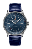 Breitling Navitimer Automatic 35 Blue Dial Blue Leather Strap Watch for Men - A17395161C1P1 Authentic Buy Shop Now