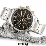 Hugo Boss Grand Prix Black Dial Two Tone Steel Strap Watch for Men - 1513473 Authentic Buy Shop Now