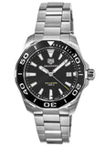 Tag Heuer Aquaracer Black Dial Silver Steel Strap Watch for Men - WAY111A.BA0928 Authentic Buy Shop Now