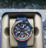 Fossil Bannon Multifunction Blue Dial Blue Silicone Strap Watch for Men - BQ2498 Authentic Buy Shop Now