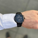 Hugo Boss Rafale Chronograph Black Dial Black Leather Strap Watch For Men - 1513456 Authentic Buy Shop Now
