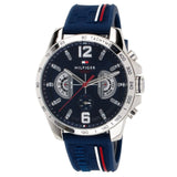 Tommy Hilfiger Decker Blue Dial Blue Rubber Strap Watch for Men - 1791476 Authentic Buy Shop Now