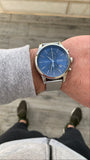 Hugo Boss Jet Blue Dial Silver Mesh Bracelet Watch for Men - 1513441 Authentic Buy Shop Now