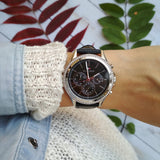 Tommy Hilfiger Ari Diamonds Black Dial Black Leather Strap Watch for Women - 1781981 Authentic Buy Shop Now