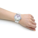 Guess Frontier Diamonds Silver Dial White Rubber Strap Watch for Women - GW0045L1 Authentic Buy Shop Now