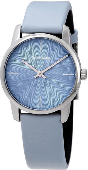 Calvin Klein City Blue Dial Blue Leather Strap Watch for Women - K2G231VN Authentic Buy Shop Now