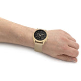 Michael Kors Slim Runway Chronograph Black Dial Gold Mesh Strap Watch For Men - MK9057 Authentic Buy Shop Now