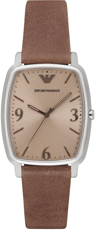 Emporio Armani Epsilon Quartz Brown Dial Brown Leather Strap Watch For Men - AR2489 Authentic Buy Shop Now
