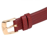 Emporio Armani Gianni T-Bar Analog Mother of Pearl Dial Red Leather Strap Watch For Women - AR11322 Authentic Buy Shop Now