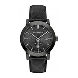 Burberry The City Black Dial Black Leather Strap Watch for Men - BU9906 Authentic Buy Shop Now