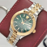 Versace Hellenium Green Dial Two Tone Steel Strap Watch for Men - VEVK00620 Authentic Buy Shop Now