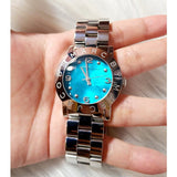 Marc Jacobs Amy Blue Dial Silver Steel Strap Watch for Women - MBM3272 Authentic Buy Shop Now