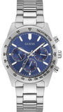 Guess Altitude Chronograph Blue Dial Silver Steel Strap Watch for Men - GW0329G1 Authentic Buy Shop Now