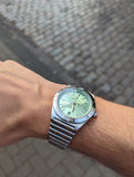 Breitling Chronomat Automatic 36 Green Dial Silver Steel Strap Watch for Women - A10380101L1A1 Authentic Buy Shop Now