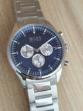 Hugo Boss Pioneer Blue Dial Silver Steel Strap Watch for Men - 1513713 Authentic Buy Shop Now