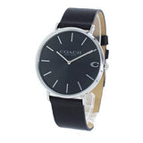Coach Charles Black Dial Black Leather Strap Watch for Men - 14602149 Authentic Buy Shop Now