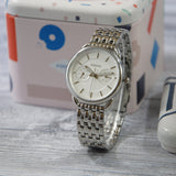 Fossil Tailor Silver Dial Silver Steel Strap Watch for Women - ES3712 Authentic Buy Shop Now