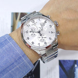 Tissot Chrono XL Classic Silver Dial Silver Steel Strap Watch For Men - T116.617.11.037.00 Authentic Buy Shop Now