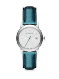 Burberry White Dial Turquoise Leather Strap Watch for Women - BU9120 Authentic Buy Shop Now