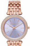 Michael Kors Darci Purple Dial Rose Gold Steel Strap Watch for Women - MK3400 Authentic Buy Shop Now
