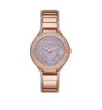 Michael Kors Kerry Purple Dial Rose Gold Stainless Steel Strap Watch for Women - MK3482 Authentic Buy Shop Now