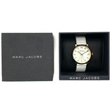 Marc Jacobs Baker White Dial White Leather Strap Watch for Women - MBM1283 Authentic Buy Shop Now
