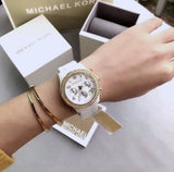 Michael Kors Runway White Dial White Steel Strap Watch for Women - MK5237 Authentic Buy Shop Now