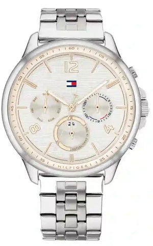 Tommy Hilfiger Harper Chronograph White Dial Silver Steel Strap Watch For Women - 1782222 Authentic Buy Shop Now