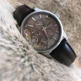 Fossil Twist Chronograph Multifunction Taupe Dial Brown Leather Strap Watch for Men - ME1098 Authentic Buy Shop Now