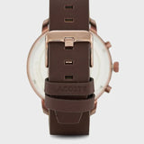 Lacoste Replay Chronograph Black Dial Brown Leather Strap Watch for Men - 2011257 Authentic Buy Shop Now