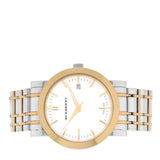 Burberry Heritage White Dial Two Tone Stainless Steel Strap Watch for Men - BU1358 Authentic Buy Shop Now