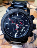 Burberry Sport Chronograph Black Dial Black Steel Strap Watch for Men - BU7703 Authentic Buy Shop Now