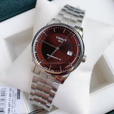 Tissot Luxury Powermatic 80 Brown Dial Silver Steel Strap Watch For Men - T086.407.11.291.00 Authentic Buy Shop Now