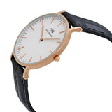Daniel Wellington Classic Reading White Dial Black Leather Strap Watch For Women - DW00100041 Authentic Buy Shop Now