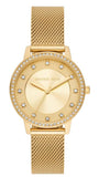 Michael Kors Quartz Crystals Gold Dial Gold Mesh Strap Watch for Women - MKO1011 Authentic Buy Shop Now